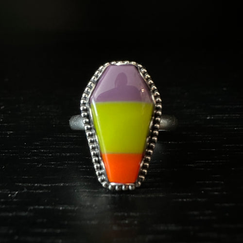 Candy Corn Coffin Ring