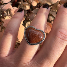 Load image into Gallery viewer, Goldstone Heart Ring