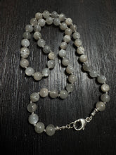 Load image into Gallery viewer, Gray Pearl Skull Necklace