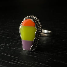 Load image into Gallery viewer, Candy Corn Coffin Ring