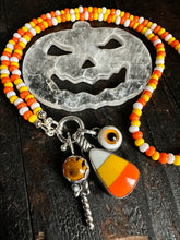 Load image into Gallery viewer, Candy Corn Trick or Treat Necklace