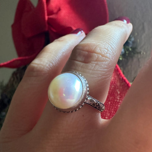 Christmas Pearl Ring