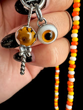Load image into Gallery viewer, Candy Corn Trick or Treat Necklace