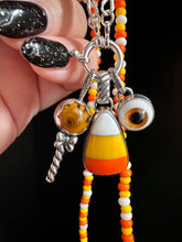 Load image into Gallery viewer, Candy Corn Trick or Treat Necklace