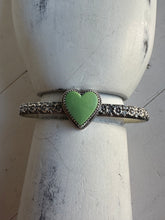 Load image into Gallery viewer, Turquoise Heart Cuff