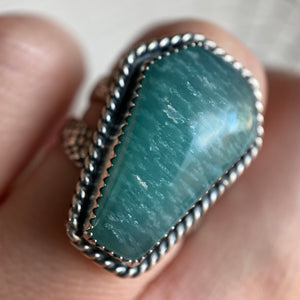 Amazonite Coffin Ring