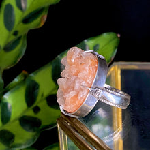 Load image into Gallery viewer, Orange Calcite Druzy Ring