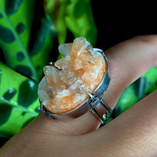 Load image into Gallery viewer, Orange Calcite Druzy Ring