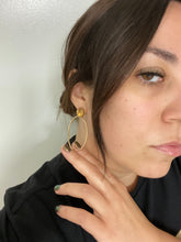 Load image into Gallery viewer, Citrine Hoop Earrings